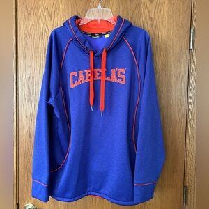 Cabela’s Women’s 2XL Hoodie Pullover Sweatshirt in Purple Orange Comfy!